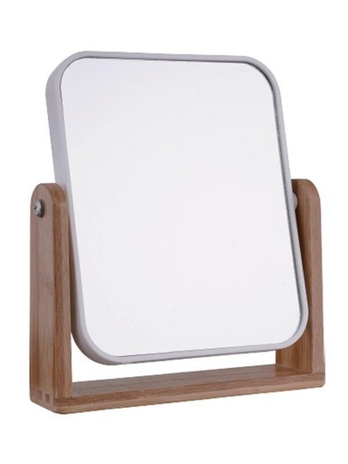 Espejo Make Up Cuadrado con pie de Madera