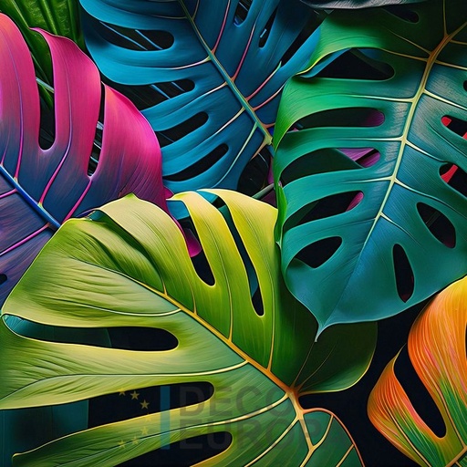 [PDF100] Mural Hojas Verdes y Tropicales - PDF100