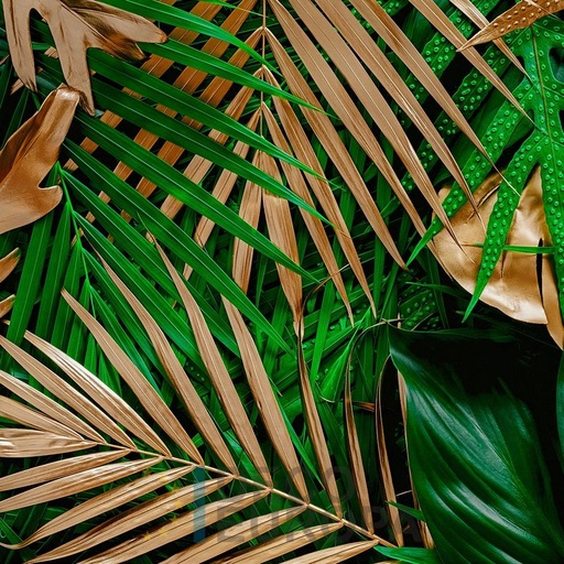 [PDF77] Mural Hojas Verdes y Tropicales - PDF77