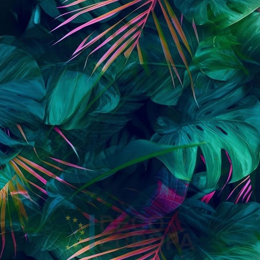 [PDF89] Mural Hojas Verdes y Tropicales - PDF89