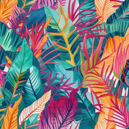 [PDF94] Mural Hojas Verdes y Tropicales - PDF94